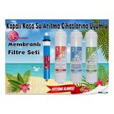 Su Arıtma Filtre Seti Inline Set Lg Kuno Membran (En İyi Fiyatlı Set)* (Krem)