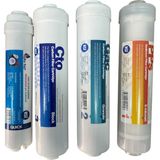 Su Arıtma Filtresi Nsf Sertifikalı 4 Aşamalı Premium Inline KAPALI KASA Filtre Sistemi - Beyaz - hortum