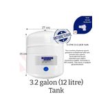 Su Arıtma Tankı 12LT Tüm Cihazlara Uyumlu, NSF Onaylı, Paslanmaz Çelik Tank, Antibakteriyel