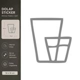 Su Bardağı Mat Gri Dekoratif Folyo Sticker 14X14 Cm