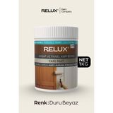 Su Bazlı Pürüzsüz Ahşap & Panel Kapı Boyası – Kokusuz, Sararma Dirençli, Yarı Mat, Hızlı Kuruyan 1kg - Duru Beyaz - 1 KG