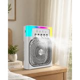 Su Buharlı Mini Klima Fan Rgb Işıklı Taşınabilir Serinletici - NEXORA3040-9917 - Çok Renkli