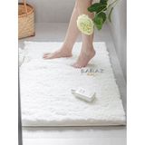 Su Emici Banyo Ayak Halısı Havlusu Pofuduk Kaymaz Yıkanabilir Tüylenmez 40 X 60 Beyaz