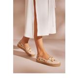 Su Espadril Nataly Ekru-Multi Kadın Düz Espadril