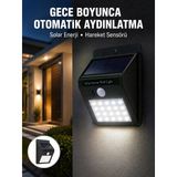 Su Geçirmez 20 Led Solar Aydınlatma | Dış Mekan İçin Pır Hareket Sensörü İle Akıllı Işık Yeni Nesil