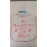 Su Geçirmez Babaannem Beni Çok Seviyor Baskılı Bebek Mama Önlüğü SLCKBABYT