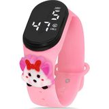 Su Geçirmez Dijital LED Çocuk Kol Saati, Renkli ve Eğlenceli Tasarım - 01P-Pembe - Seçenek 1