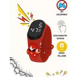 Su Geçirmez Dijital LED Çocuk Kol Saati TCTSR007006S0413 - Altın - Kırmızı - 35 - 48 mm - Seçenek 1
