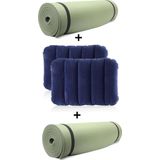 SU GEÇİRMEZ KAMP MATI SETİ 2'Lİ KAMP YASTIĞI 2'Lİ KAMP MİNDERİ OUTDOOR SET