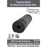 Su Geçirmez Konfor Modeli Taşıma Askılı Çift Taraflı Kamp Zemin Çadır Uyku Matı Siyah Yer Minderi - Çok Renkli