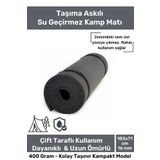 Su Geçirmez Konforlu Taşıma Askılı Çift Taraflı Kamp Zemin Çadır Uyku Matı Siyah Yer Minderi 16mm