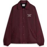 Su Geçirmez La Veste Polaire Slogan Yaka Fleece Ceket - Rahat ve Şık - Bordo
