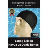 Su Geçirmez Sızdırmaz Kaymaz Elastik Yüzme Şapkası Kaliteli Silikon Deniz Havuz Yüzme Bonesi