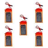 Su Geçirmez Telefon Kılıfı Turuncu 5 Adet