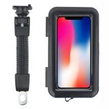 Su Geçirmez Telefon Tutucu, 360° Döner Aynaya Montajlı, Dokunmatik Ekranlı, Fermuarlı XL Kılıf, Motosiklet ve Bisiklet için GPS Standı, Dokunmatik Ekranlı, Fermuarlı XL Kılıf