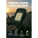 Su Geçirmez Telefon Tutucu Bisiklet & Motosiklet 6.7 İnç Uyumlu, Dokunmatik Ekran, Kolay Montaj