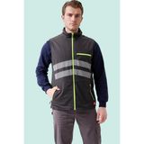 Su Geçirmez Yansıtıcı Iş Yeleği Kışlık Salix Outdoor Yelek Suya Hafif Fonksiyonel Cepli - Füme - XL
