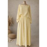Su Koleksiyon SOUL MÜSLİN BLUZ PANTOLON TAKIM / sarı