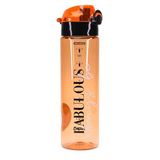 Su Matarası Tritan Geniş Ağız Su Şişesi Fabulous Spor Matarası Suluğu BPAsız 630 mL Turuncu 0102
