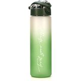 Su Matarası Tritan Geniş Ağız Su Şişesi Gradient Type Spor Matarası Suluğu Bpasız 630 ml Yeşil 0111 - 1 Adet
