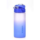 Su Matarası Tritan Geniş Ağız Su Şişesi Gradyan Spor Matarası Suluğu BPAsız 500 mL Mavi 0109