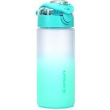Su Matarası Tritan Geniş Ağız Su Şişesi Gradyan Spor Matarası Suluğu Bpasız 500 ml Turkuaz 0109 - 1 Adet