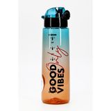 Su Matarası Tritan Geniş Ağız Su Şişesi Grafiti Spor Matarası Suluğu Bpasız 800 ml Mavi 0104 - 1 Adet