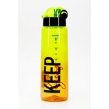 Su Matarası Tritan Geniş Ağız Su Şişesi Grafiti Spor Matarası Suluğu Bpasız 800 ml Sarı 0104 - 1 Adet