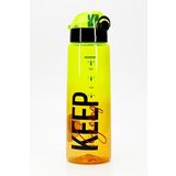 Su Matarası Tritan Geniş Ağız Su Şişesi Grafiti Spor Matarası Suluğu BPAsız 800 mL Sarı 0104