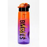 Su Matarası Tritan Geniş Ağız Su Şişesi Grafiti Spor Matarası Suluğu Bpasız 800 ml Turuncu 0104 - 1 Adet