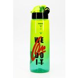 Su Matarası Tritan Geniş Ağız Su Şişesi Grafiti Spor Matarası Suluğu BPAsız 800 mL Yeşil 0104