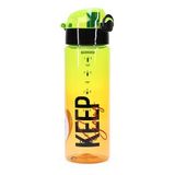 Su Matarası Tritan Geniş Ağız Su Şişesi Keep Spor Matarası Suluğu BPAsız 550 mL Sarı 0100
