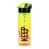 Su Matarası Tritan Geniş Ağız Su Şişesi Keep Spor Matarası Suluğu BPAsız 550 mL Sarı 0100