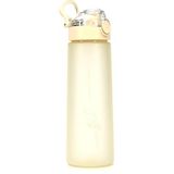 Su Matarası Tritan Geniş Ağız Su Şişesi Luxury Spor Matarası Suluğu Bpasız 730 ml Bej 0110 - 1 Adet