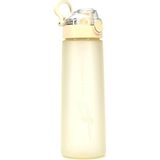 Su Matarası Tritan Geniş Ağız Su Şişesi Luxury Spor Matarası Suluğu Bpasız 730 ml Bej 0110 - Çok Renkli