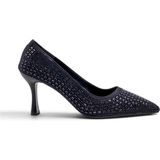 Su Perisi 3020 Taşlı Kadın Stiletto - Siyah