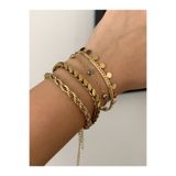 SU PERİSİ TAKI BİJUTERİ Çelik Gold Arpa Bileklik