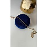 SU PERİSİ TAKI BİJUTERİ Çelik Gold Çubuk Detaylı Halhal
