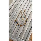 SU PERİSİ TAKI BİJUTERİ Çelik Gold Nazar Boncuğu Detaylı Pul Halhal