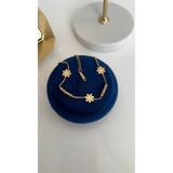 SU PERİSİ TAKI BİJUTERİ Çelik Gold Papatya Halhal