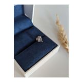 SU PERİSİ TAKI BİJUTERİ Cerrahi Çelik Gümüş Renkli Zirkon Taşlı Yonca Model Piercing , Tragus