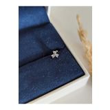 SU PERİSİ TAKI BİJUTERİ Cerrahi Çelik Gümüş Üç Zirkon Taşlı Piercing , Tragus