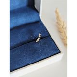 Su Perisi Takı Bijuteri Cerrahi Çelik Gümüş Zirkon Taşlı 5 Taş Piercing , Tragus