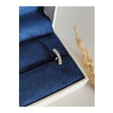SU PERİSİ TAKI BİJUTERİ Cerrahi Çelik Gümüş Zirkon Taşlı Kıvrımlı Piercing , Tragus