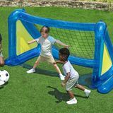 Su Püskürtmeli Şişme Minyatür Kale Oyun Seti - Deniz Oyun Seti - Bahçe Futbol Sıçrama Oyun Seti - Minyatür Kale Futbol Oyunu - Şişme Futbol Oyun Seti 2.54MX1.12MX1.30M - Renkli