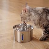 Su Seviyesi Göstergeli 2.2 L Paslanmaz Çelik Kedi Köpek Için Su Pınarı Su Çeşmesi Su Sebili Bp02
