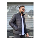 Su Ve Rüzgar Geçirmez Erkek Siyah Şişme Mont