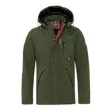 Su Ve Rüzgar Geçirmez Kürklü Haki Softshell Erkek Ceket