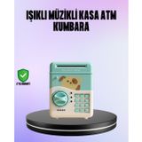 Su Yeşili Elektronik Şifreli ATM Tasarımlı Para Biriktirme Kumbarası