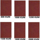 Su Zımparası, Yumuşak Kağıt, Yüksek Kalite 23X28 Cm 800,1000,1200,1500,1800,2000 Kum 6 Parça